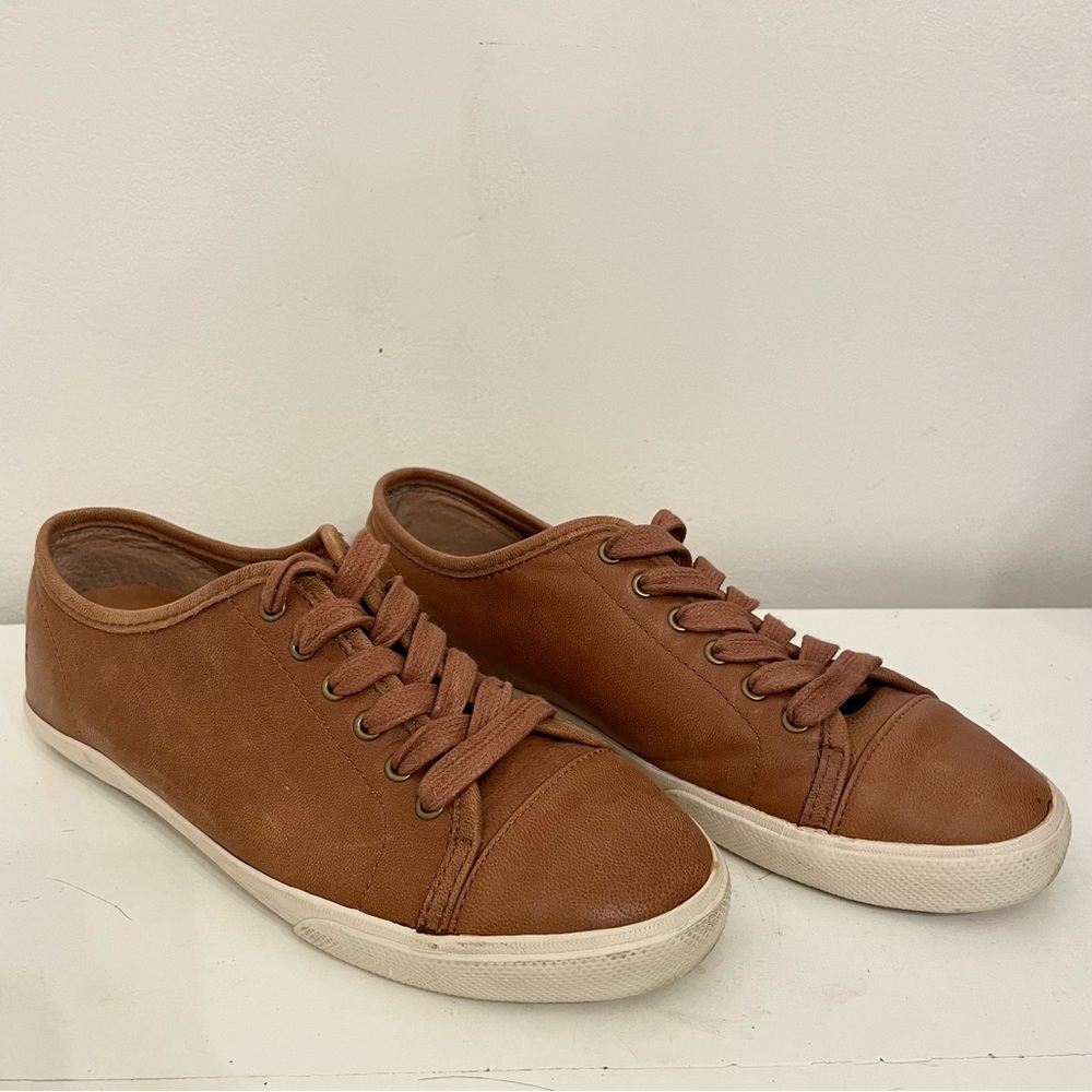 Brown Leather Casual Mindy Sneakers